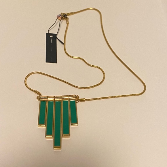 NWT Marc By Marc Jacobs Green & Gold Necklace - Picture 6 of 13